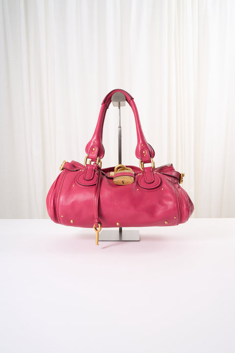 Chloé Paddington Pink Leather Shoulder Bag