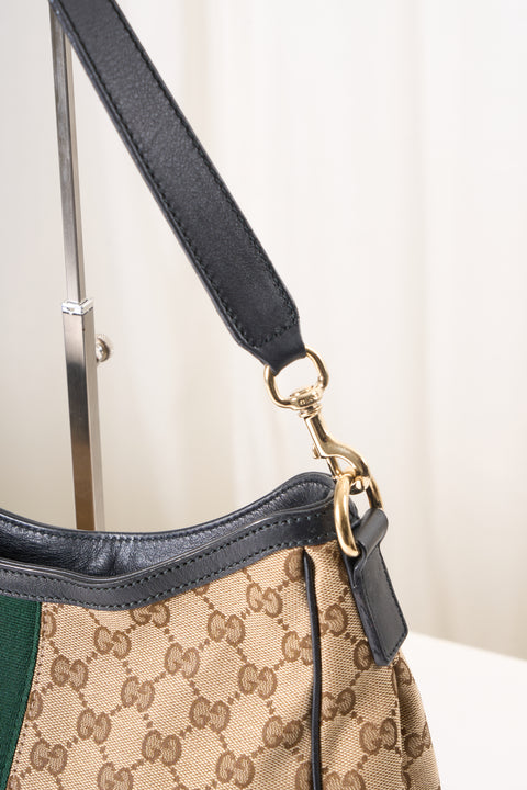 Gucci GG Canvas Sherry Line Hobbo Shoulder Bag