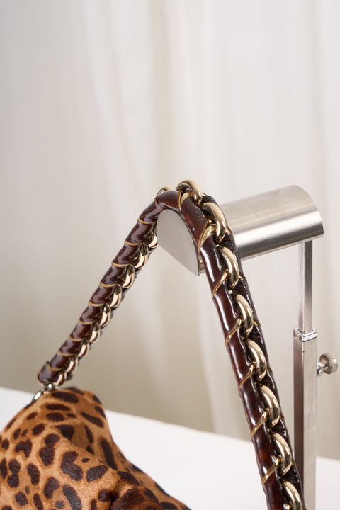 Fendi Mamma Baguette Leopard Print Pony Hair