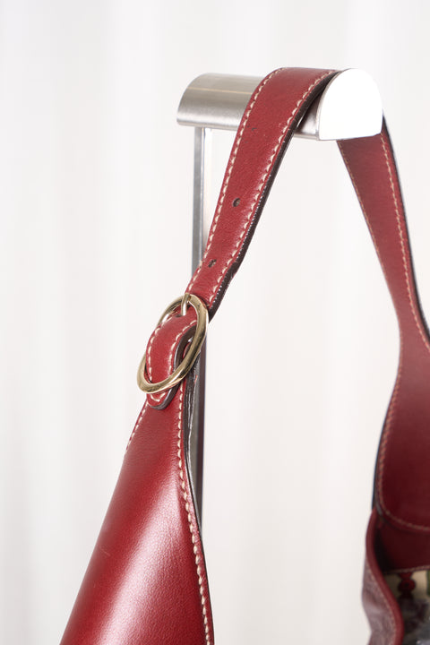 Gucci Guccissima Red Leather Hobo Bag