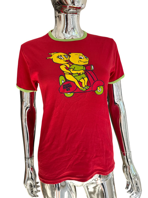 Vintage Red « Bozart Rams 80 » Print T-shirt