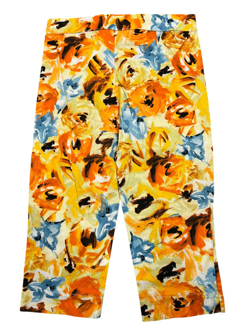 Vintage Orange Roses Capri Pant