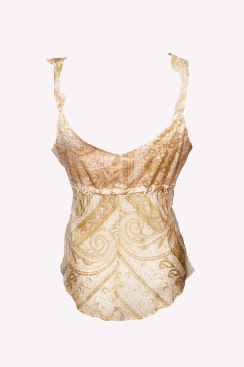 Roberto Cavalli Pink & Beige Top