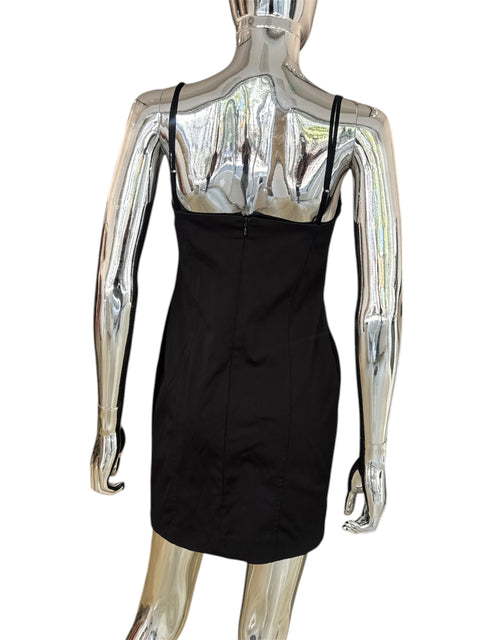 Conbipiel Black Structured Dress With Lace