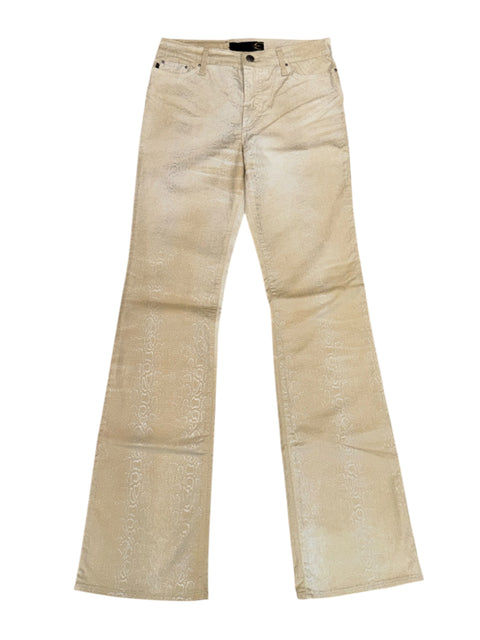 Just Cavalli Beige Snake Print Jeans