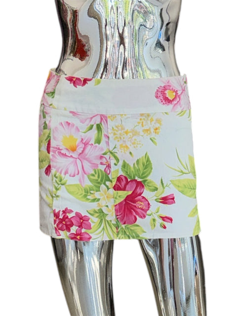 United Colors Of Benetton White Floral Print Skirt