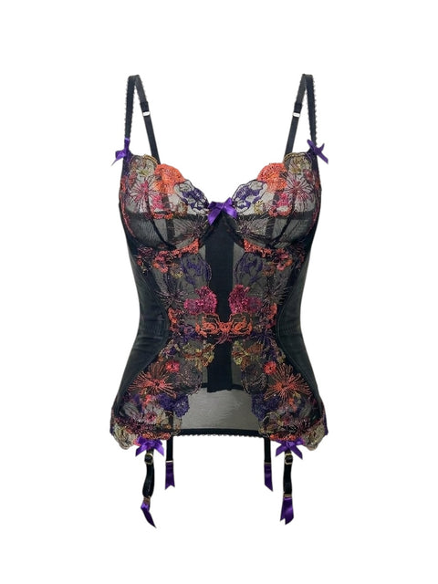Agent Provocateur Flower Black Corset