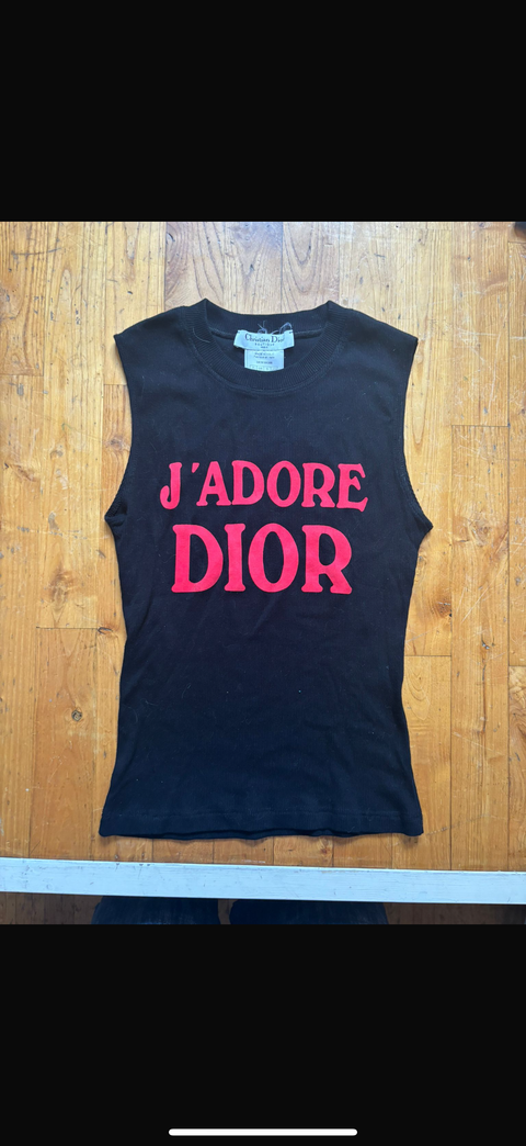 Dior black and red tank