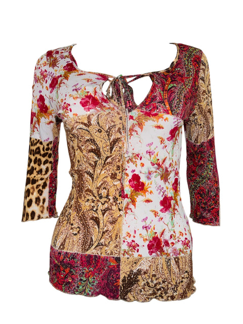 Roberto Cavalli Red Patchwork Set