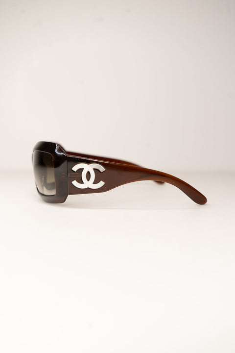 Chanel Brown CC Sunglasses