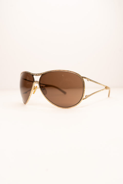 Valentino Gold Aviator Sunglasses