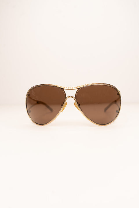 Valentino Gold Aviator Sunglasses