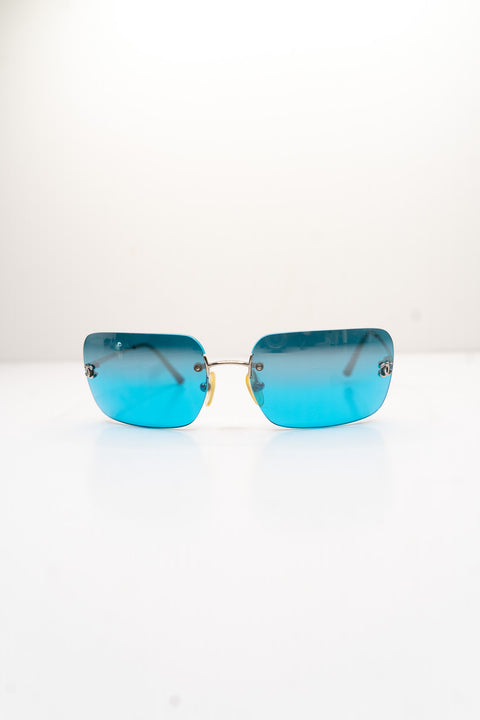 Chanel Blue Turquoise Sunglasses