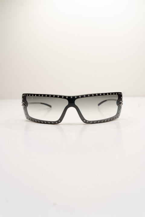 Chanel Black Rhinestones Sunglasses