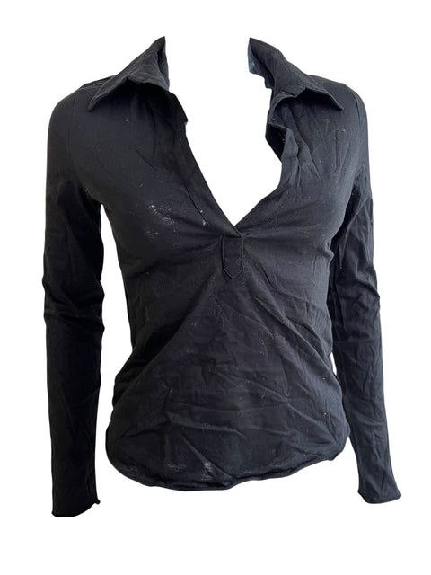 Caractère Cotton Black Blouse