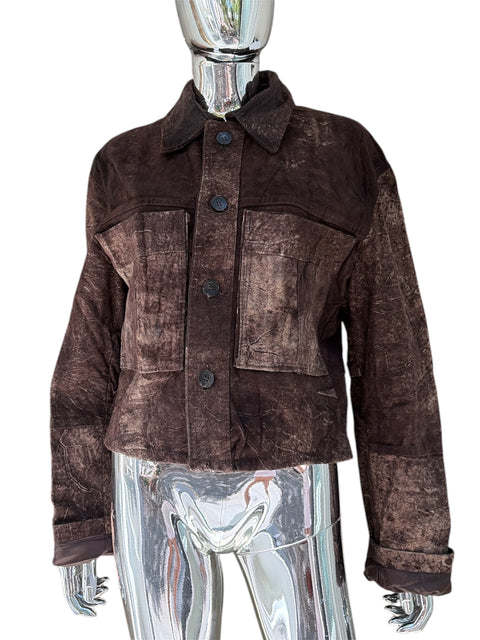 Green Light Distressed Brown Patchwork Jacket