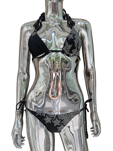 John Galliano Black Gazette Stars Bikini