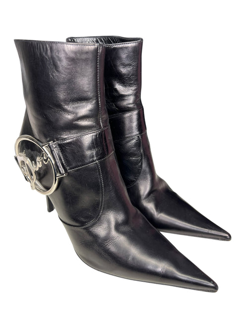 Christian Dior Black Silver Detail Boot