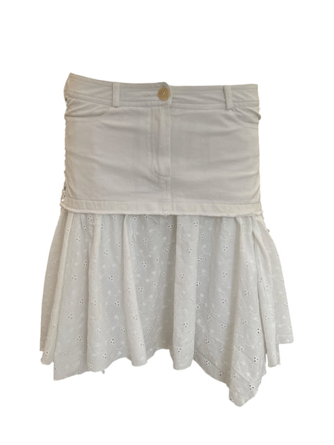 Plein Sud White Layered Skirt