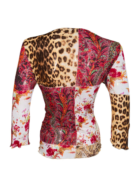 Roberto Cavalli Red Patchwork Set