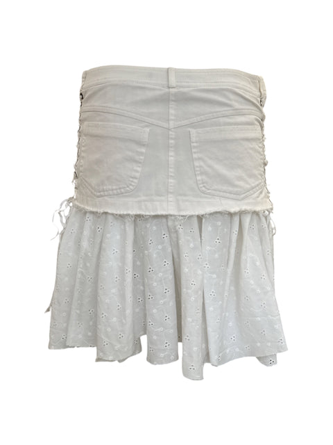 Plein Sud White Layered Skirt