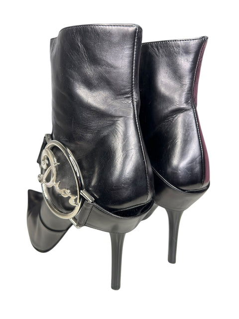 Christian Dior Black Silver Detail Boot