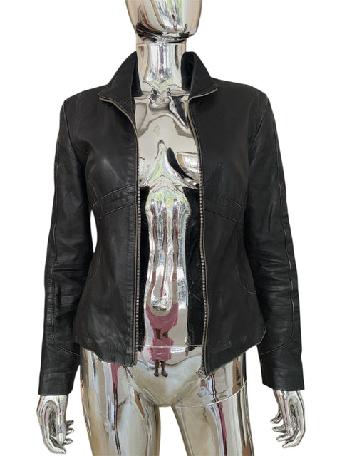 Nitro Real Leather Jacket in Black