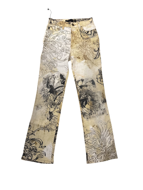 Roberto Cavalli Yellow Black Print