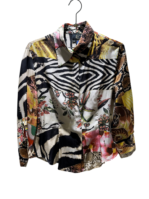 Roberto Cavalli Zebra Floral Shirt