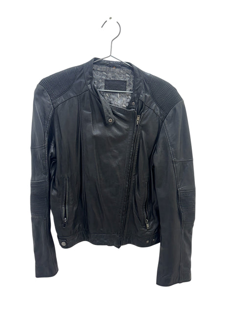 Conbipel Moto Black Leather Jacket