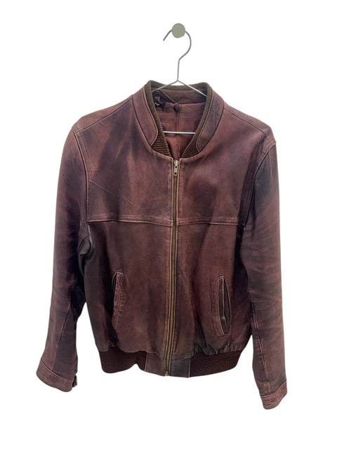 Leather Red Simple Jacket