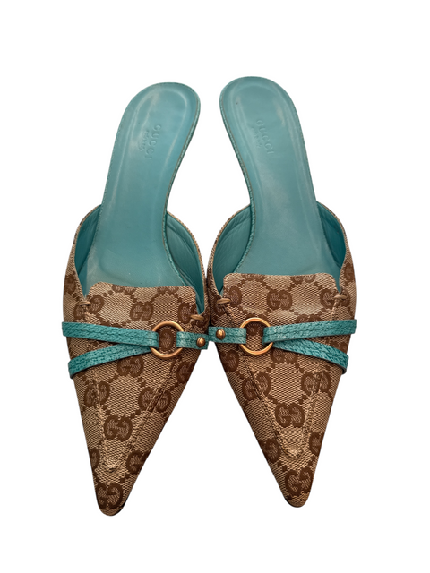 Gucci Blue Mules 39