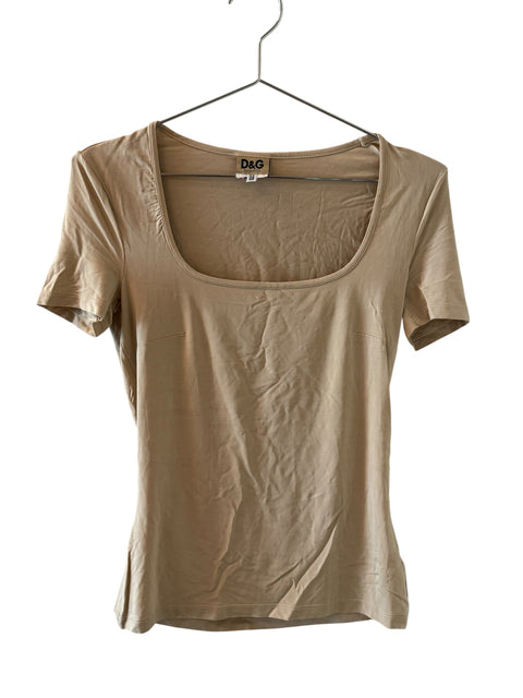 Dolce & Gabbana Fitted Cream Top