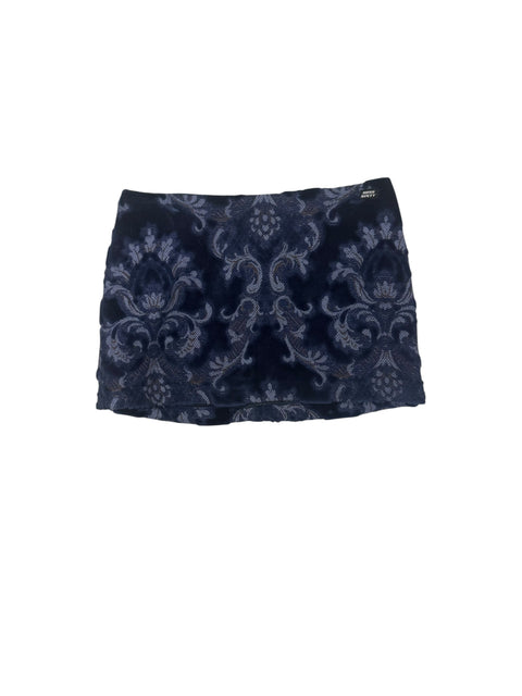 Miss Sixty Velvet Blue Print Skirt