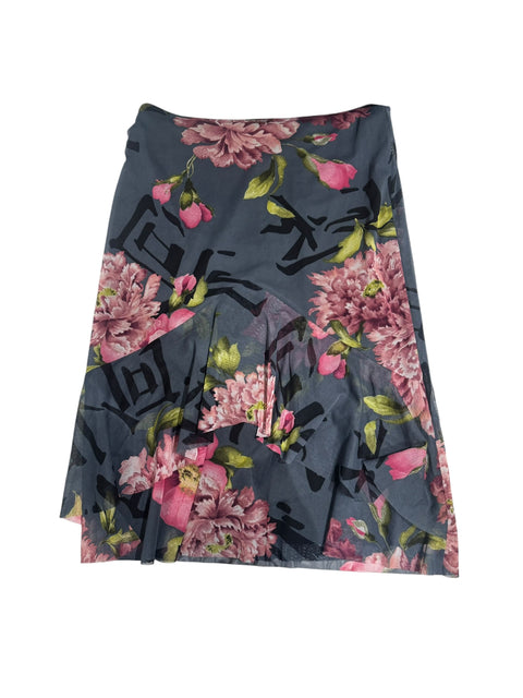 Morgan Mesh Flowers Print Skirt
