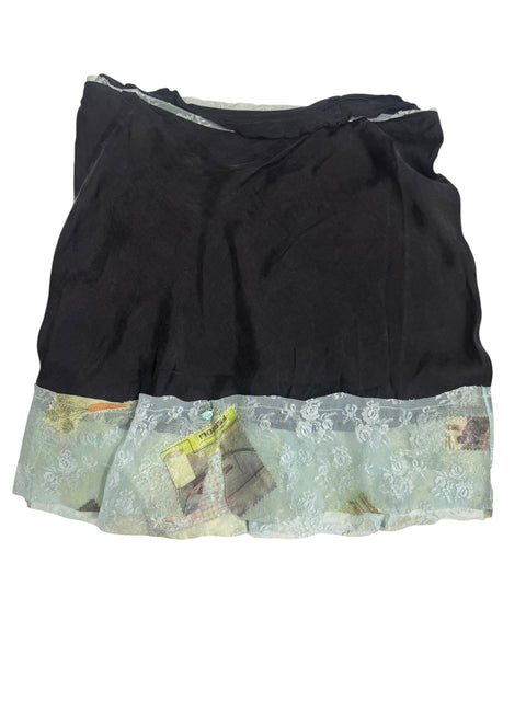 Vintage Turquoise Blue Details Skirt