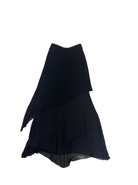 Carlo Pigiatelli Mesh Long Black Skirt