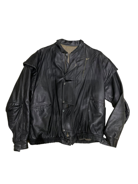 Vintage Black Leather Bombers