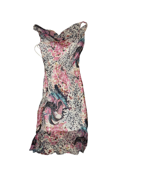 Alba Moda Mix Print Mesh Colorful Dress