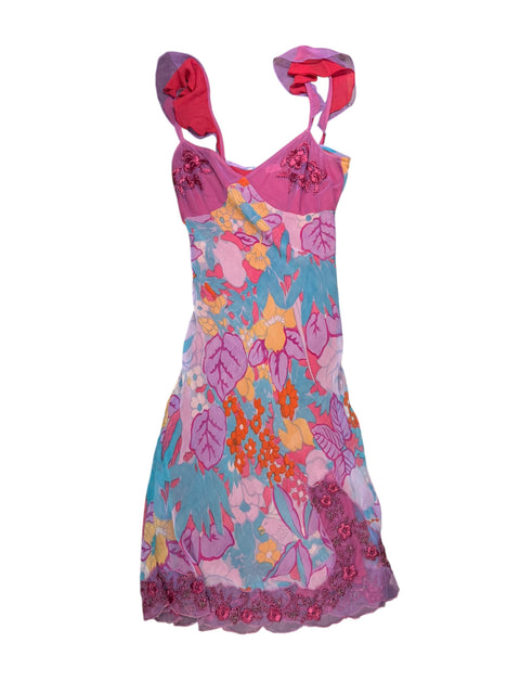 Nolita Embroidered Pink Mesh Dress