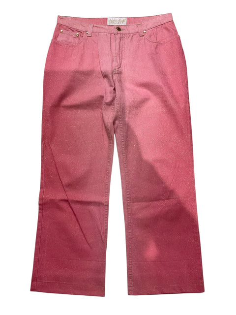 Roberto Cavalli Pink Gold Glitter Pant