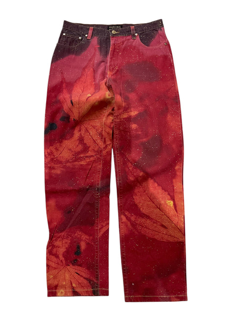 Roberto Cavalli Red Natural Print