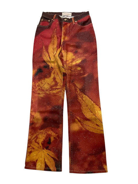 Roberto Cavalli Red Yellow Natural Print