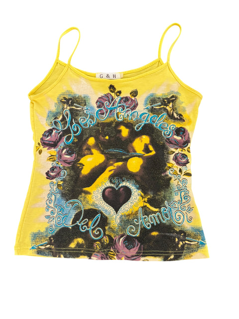 G&H Yellow Tank Print Top