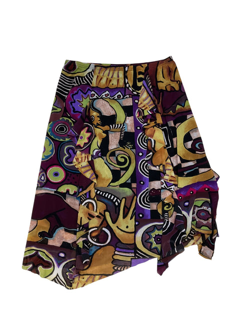 Kenzo Colors Print Mesh Skirt