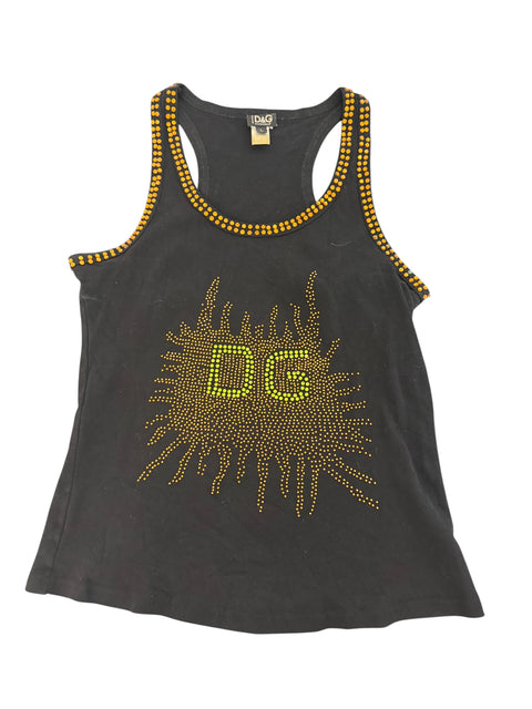 Dolce&Gabbana Strass Black Tank Top