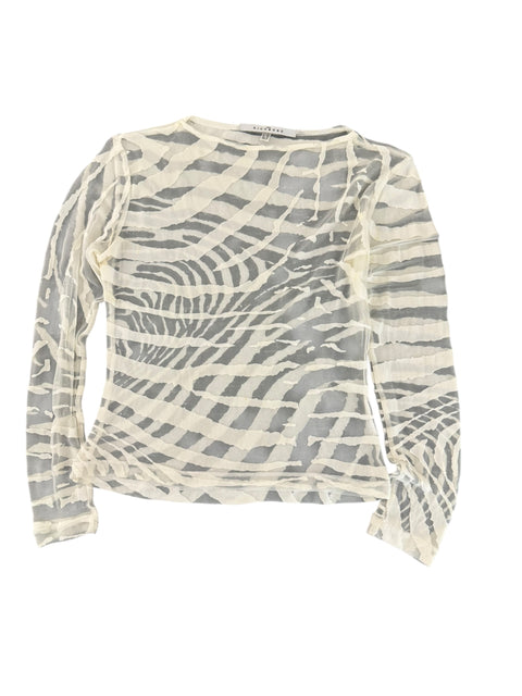 Richmond White Transparent Long Sleeve Top