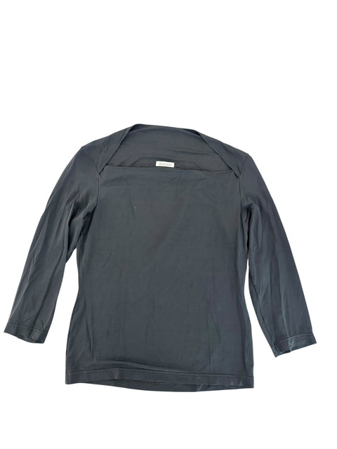 Mademoi Stretch Black Mid Sleeves Top