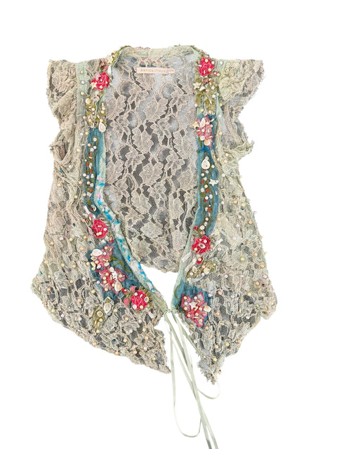 Antica Italy Lace Pearl Top