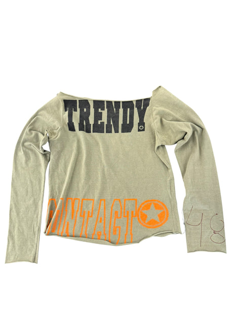 Vintage Khaki Straight Collar Long Sleeves